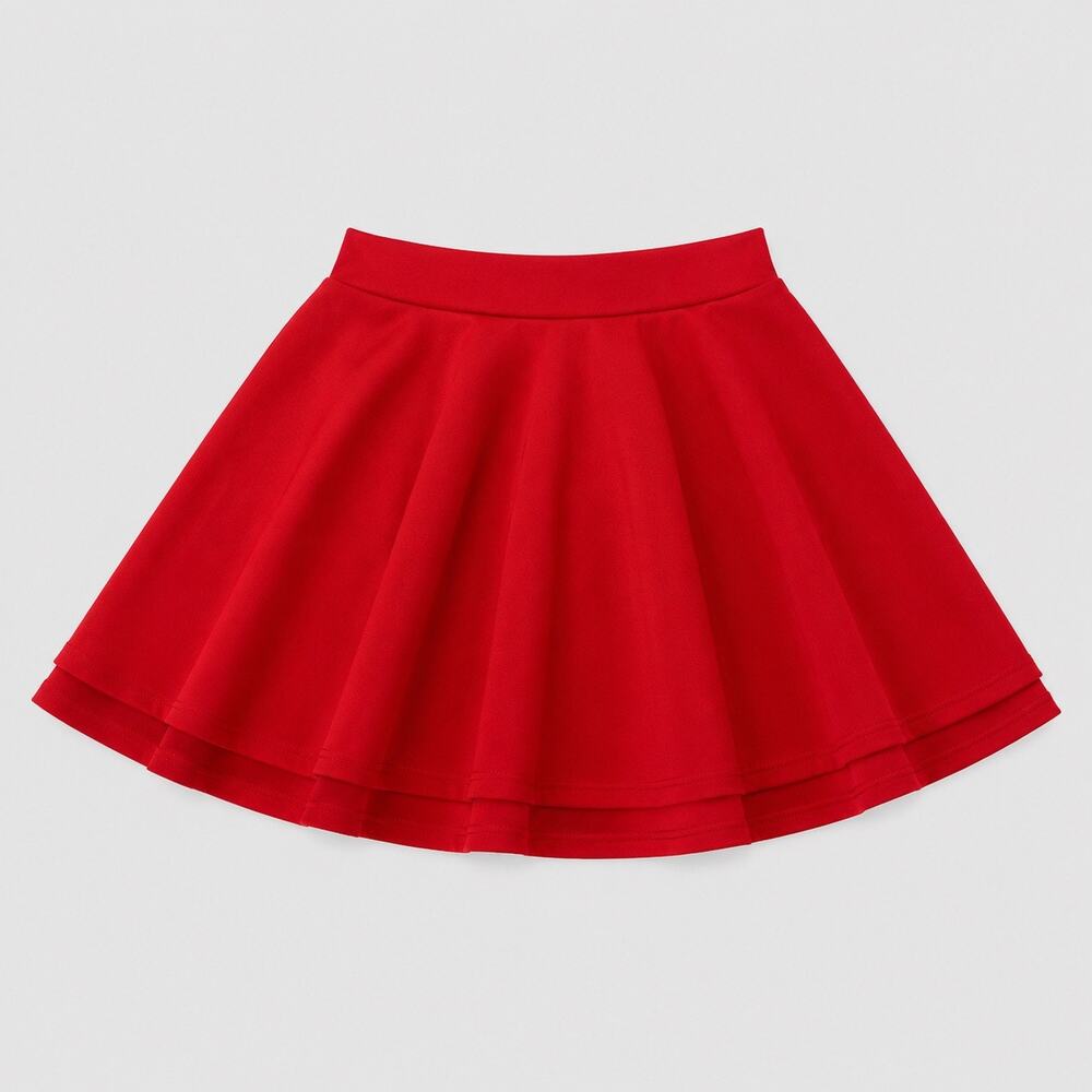 Balera Girls Dance Skirt Size 1C Red Pull On Circle Ballet Performance Costume